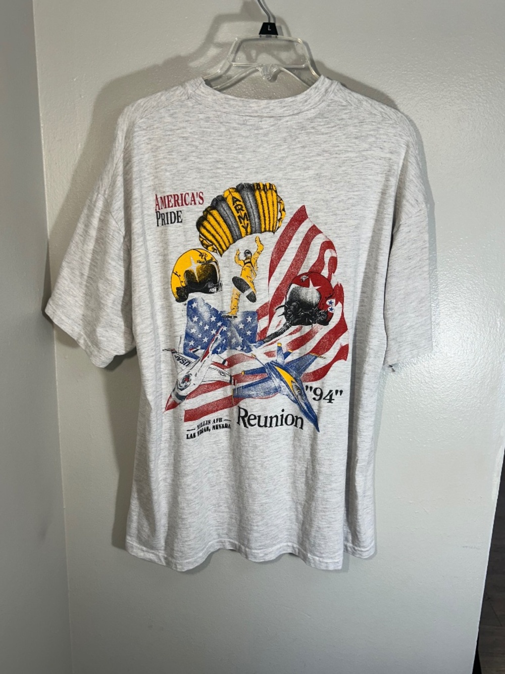 Vtg American Pride Military 94” T-shirt Short Sleeve Size XL Men’s